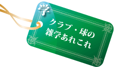 クラブ・球の雑学あれこれ